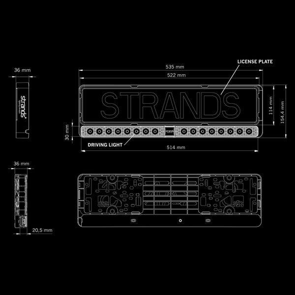 Led bar Strands Nuuk E-Line Duo - Curved / 54 cm / 95W / Ref. 2x20 - SPEED LIGHT