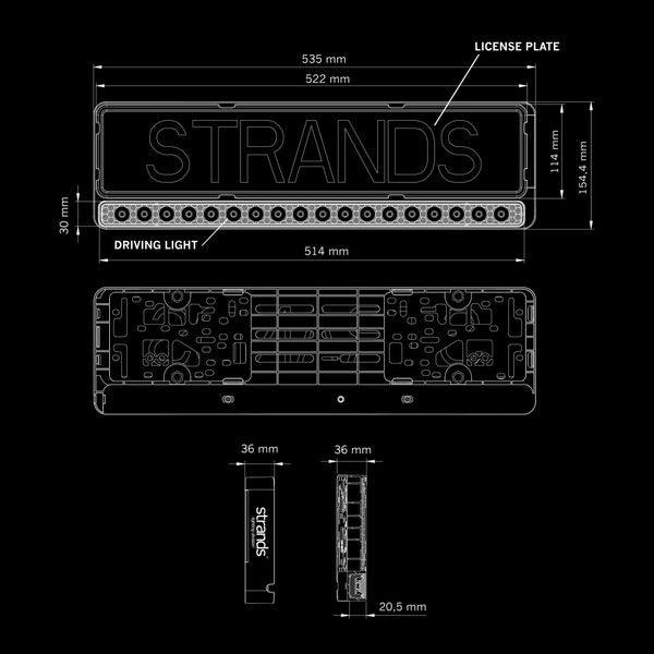Led bar Strands Nuuk E-line - Curved / 54 cm / 82W / Ref. 40 - SPEED LIGHT