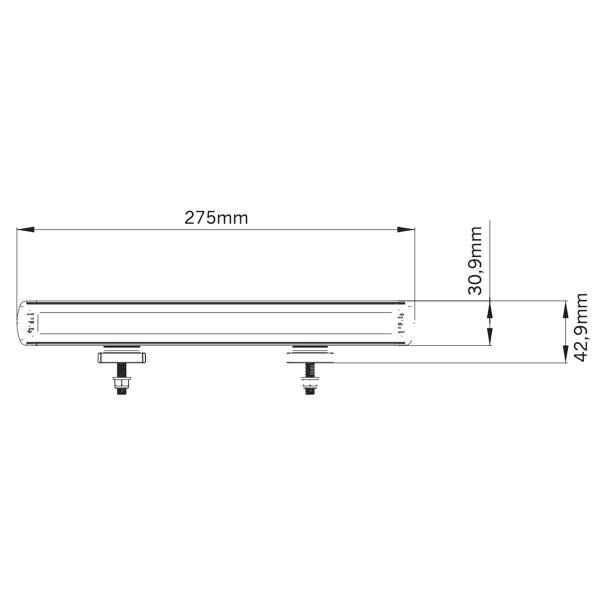 Led bar Strands Siberia Low Rider 10" - 28 cm / 20W / 12V/24V - SPEED LIGHT