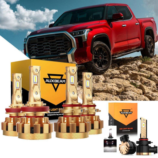 Para Toyota Tundra F-16 Plus Series 2007-2013 Canbus incorporado grado automotriz 14000LM bombillas LED paquete de haz alto y bajo
