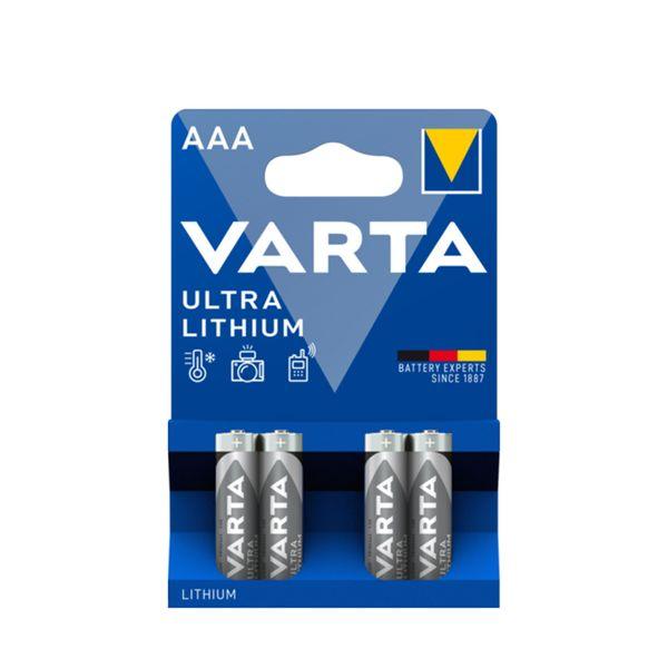 AAA battery VARTA Ultra Lithium, 4 pcs - SPEED LIGHT