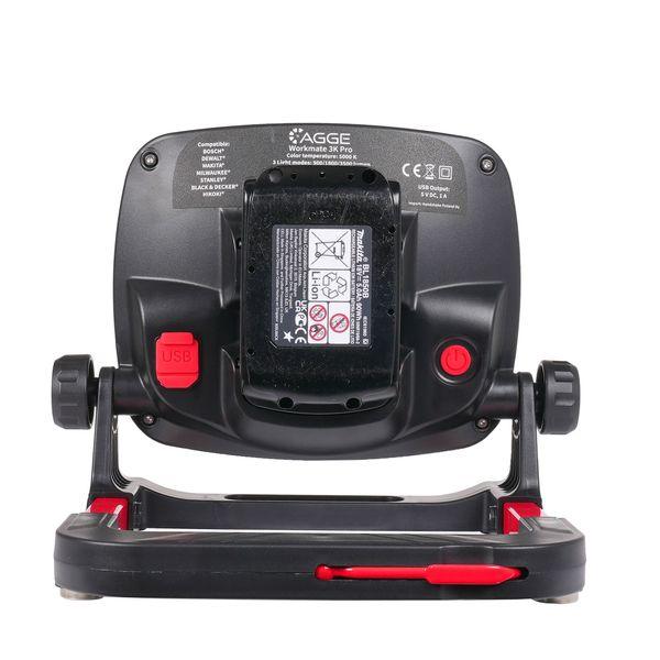 Worklight AGGE Workmate 3K Pro, for drill machine batteries, 3500 lm - SPEED LIGHT