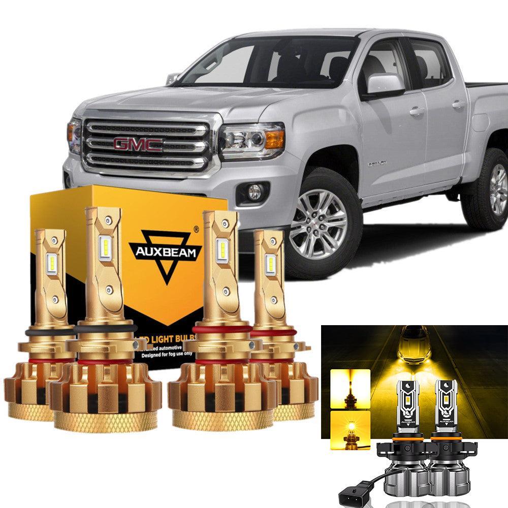 Para 2004-2008 GMC Canyon F-16 Plus Series Canbus incorporado Grado automotriz 14000LM Bombillas LED Paquete de haz alto y bajo