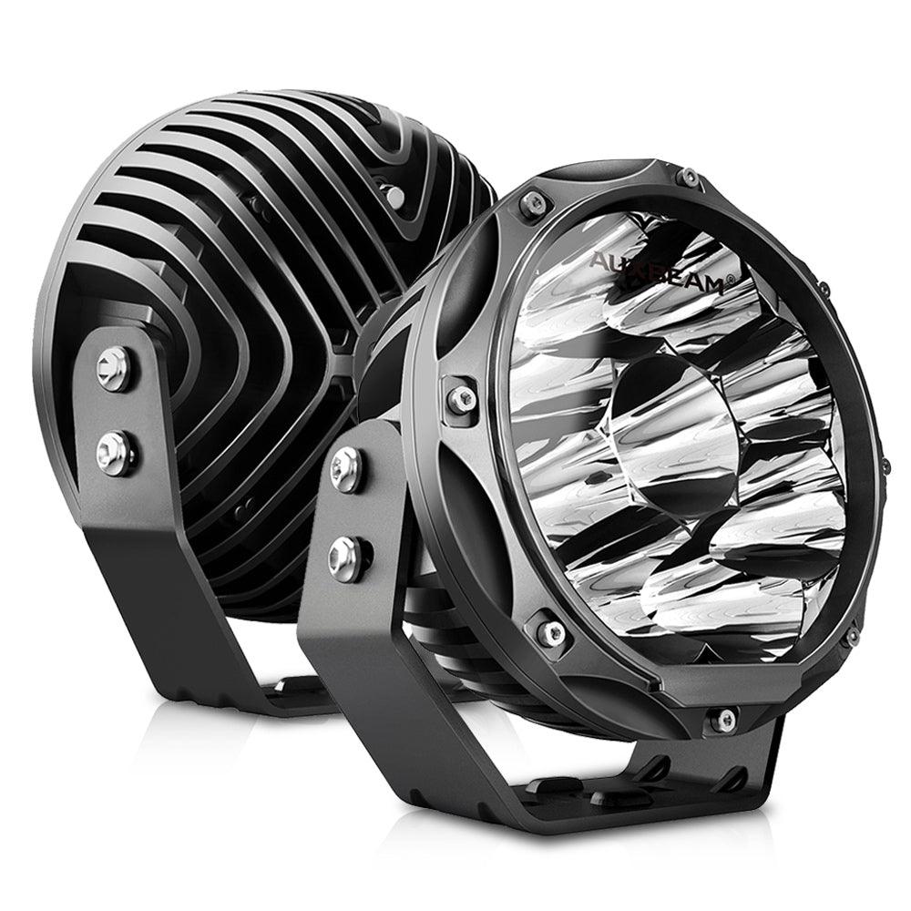 (2pcs/set) 7 Inch 90W Round Spot Beam Offroad LED Driving Lights w/ SAE Compliant+Amber/Black Covers(Optional) 