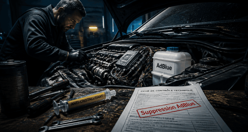 enlever adblue moteur diesel garage