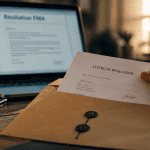 fma assurance résiliation lettre sur bureau