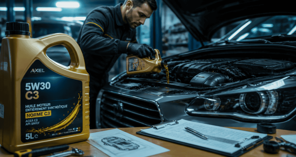 huile 5w30 c3 pour quel moteur versée dans berline