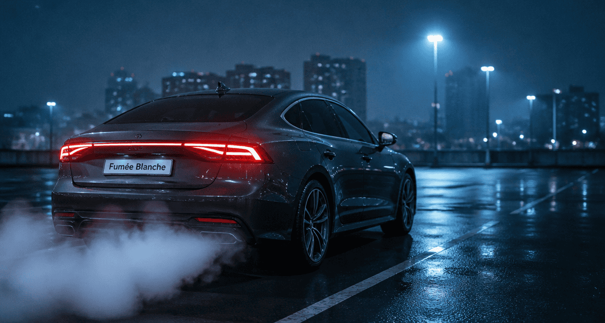 ma voiture fume blanc et sent mauvais échappement