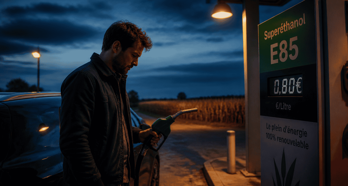 prix ethanol e85 affiché station service rurale