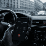 tel en voiture main conducteur smartphone