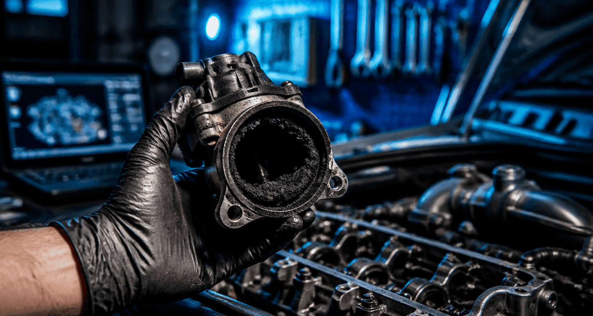 Vanne EGR bloquée ouverte symptôme sur moteur diesel