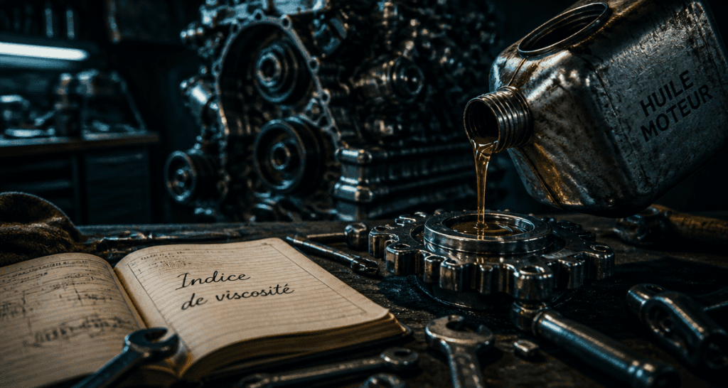 Viscosité huile moteur sur établi mécanique