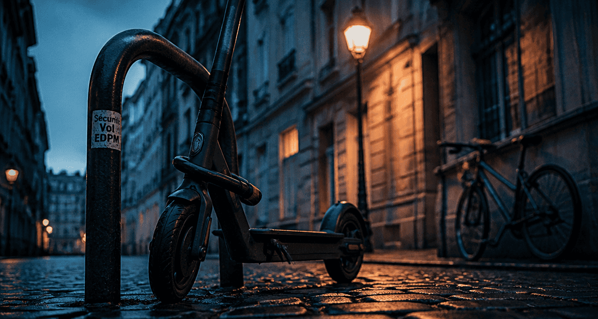 vol trottinette électrique sans assurance attachée en ville
