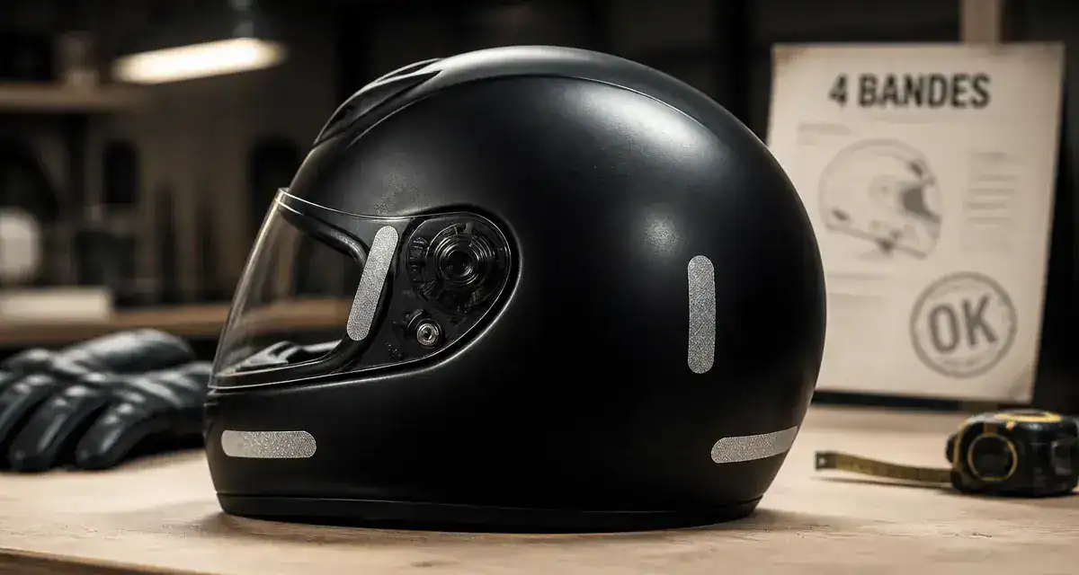 bande réfléchissante casque moto obligatoire pour éviter l’amende