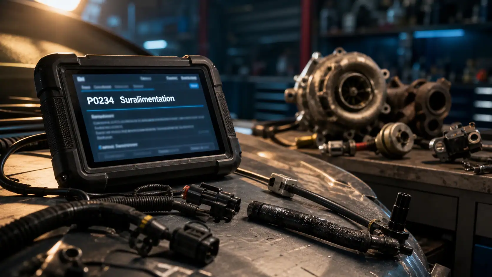 Code defaut p0234 surpression turbo, diagnostic OBD en atelier