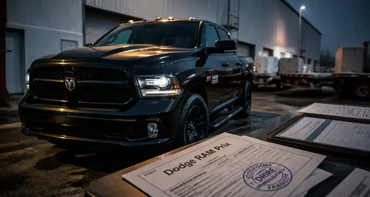 Dodge Ram prix : aperçu en parking, neuf et occasion