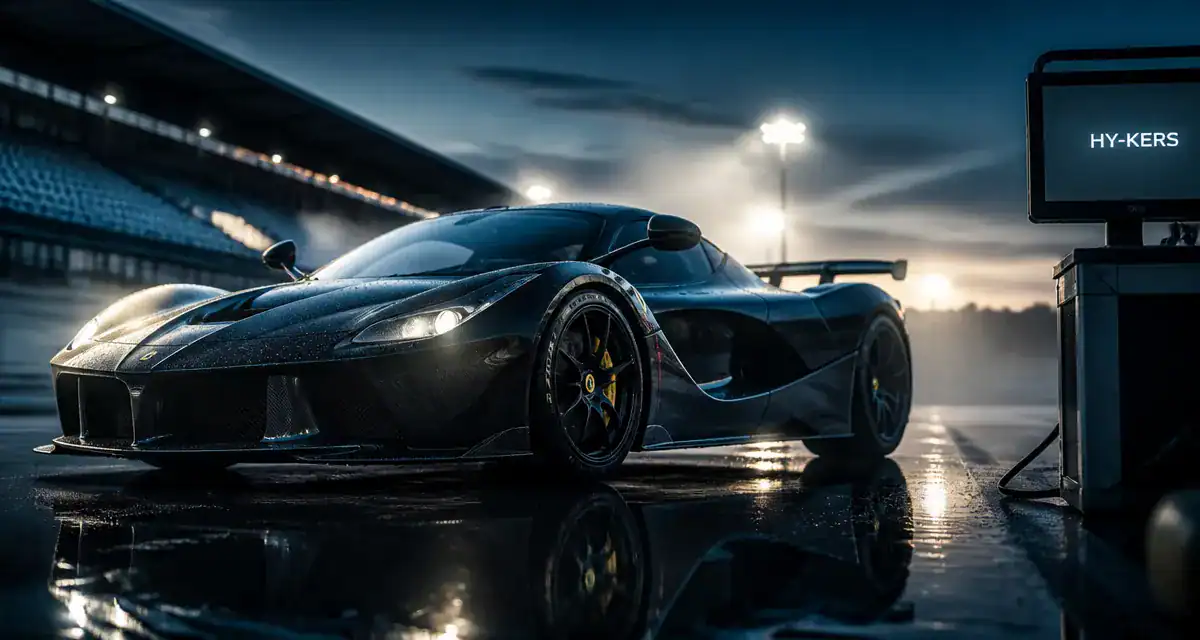 La Ferrari LaFerrari HY-KERS 963 ch sur piste mouillée