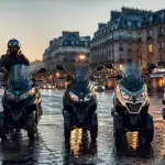 meilleur scooter 3 roues alignés au petit matin
