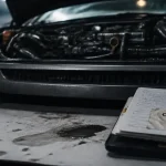 Odeur gasoil voiture extérieur : traces et micro-fuite diesel sous moteur