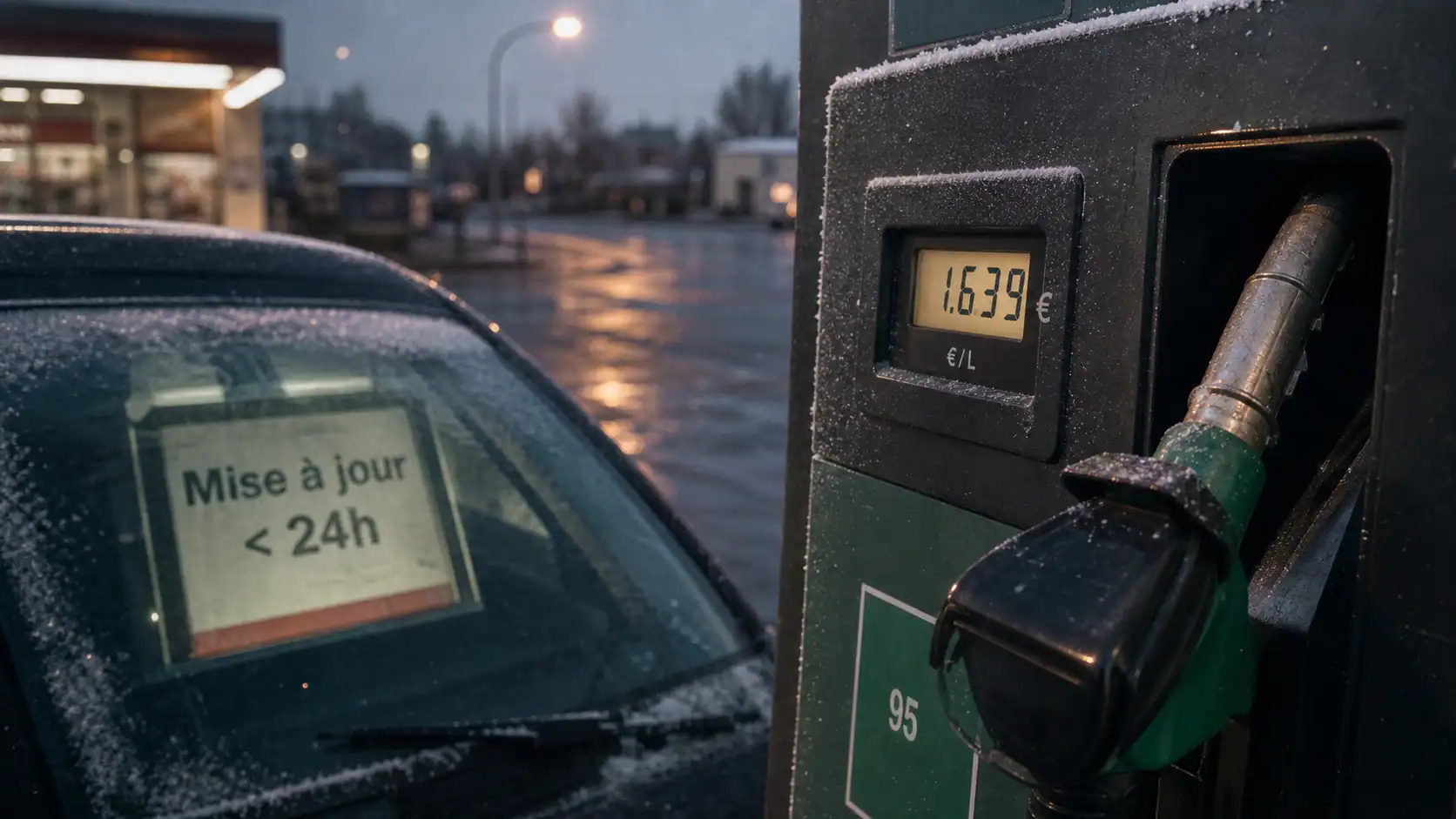 Prix carburant Intermarché : affichage du prix au litre à la pompe