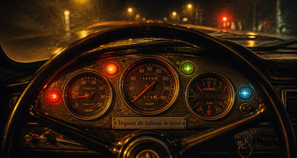 voyants tableau de bord allumés voiture ancienne