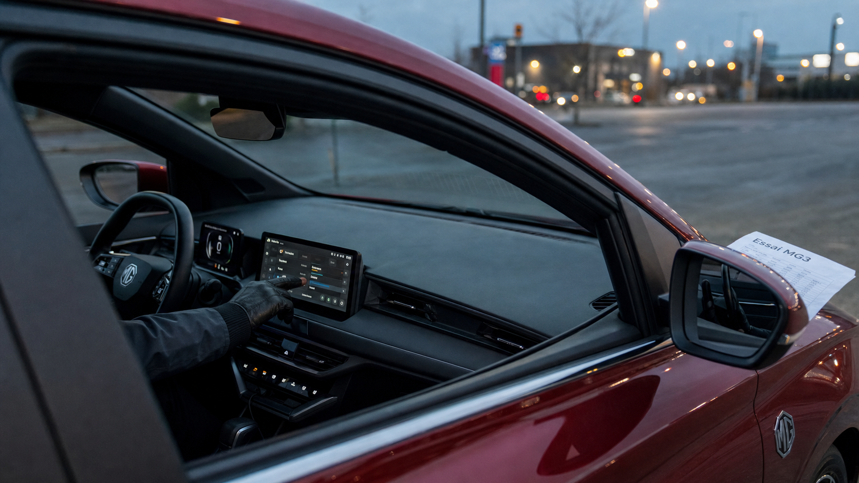 Avis mg3 hybride : MG3 Hybrid+ rouge sombre au crépuscule