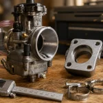 Carbu b 684080 sur établi : plaque et joints, réglages à vérifier