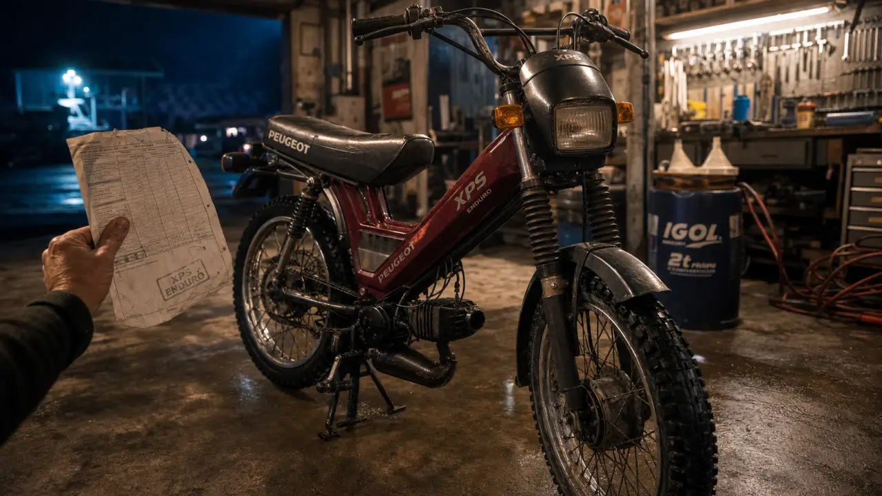 Peugeot XPS d’occasion enduro ou supermotard, inspection garage