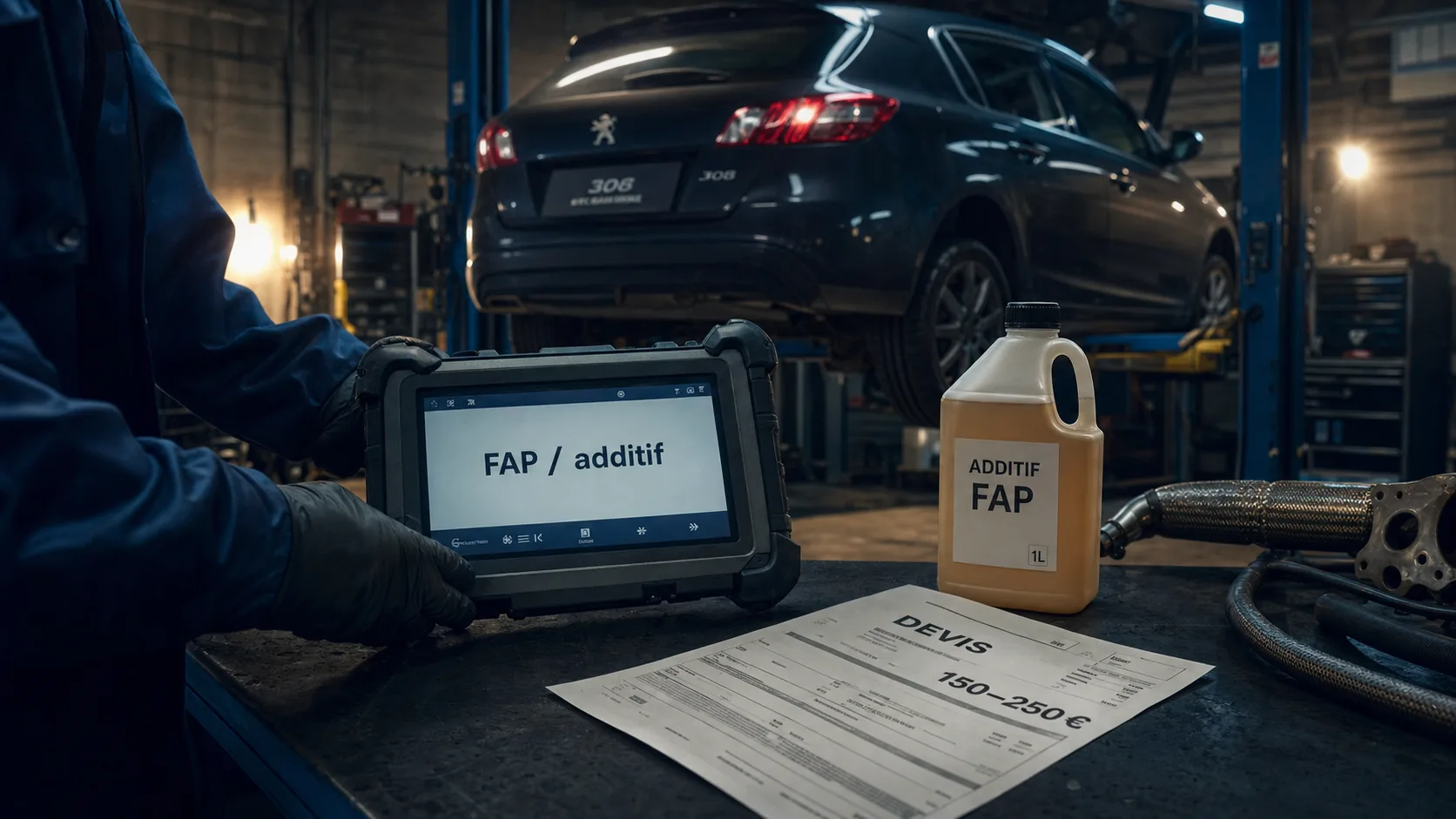Prix remplissage additif fap peugeot 308 : 150–250 €
