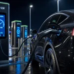 Recharge ultra-rapide voiture électrique : borne 350 kW 800V/1000V, câble DC refroidi