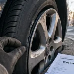 Taper un trottoir avec la roue avant : pneu et jante abîmés, direction impactée