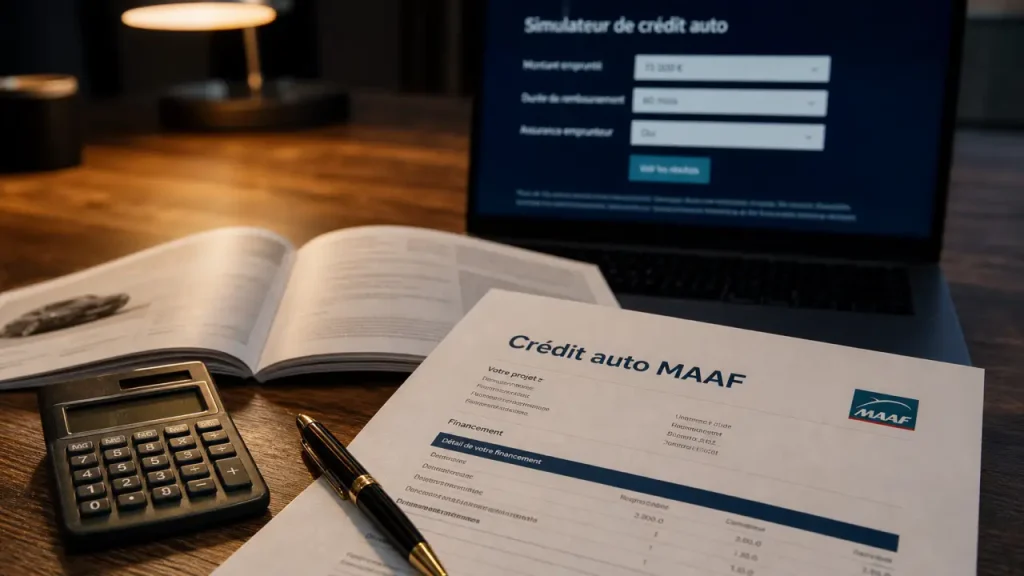 Crédit auto MAAF : simulation, montants de 3 000 à 75 000 € et pièges de durée à éviter