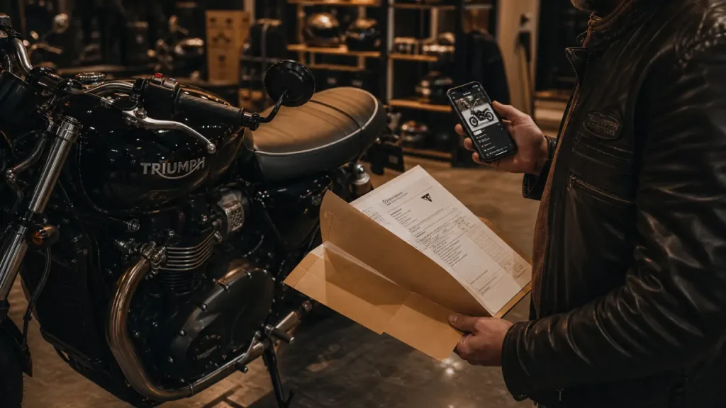 Acheter une moto Triumph d’occasion en concession, avec garantie et essai sur route