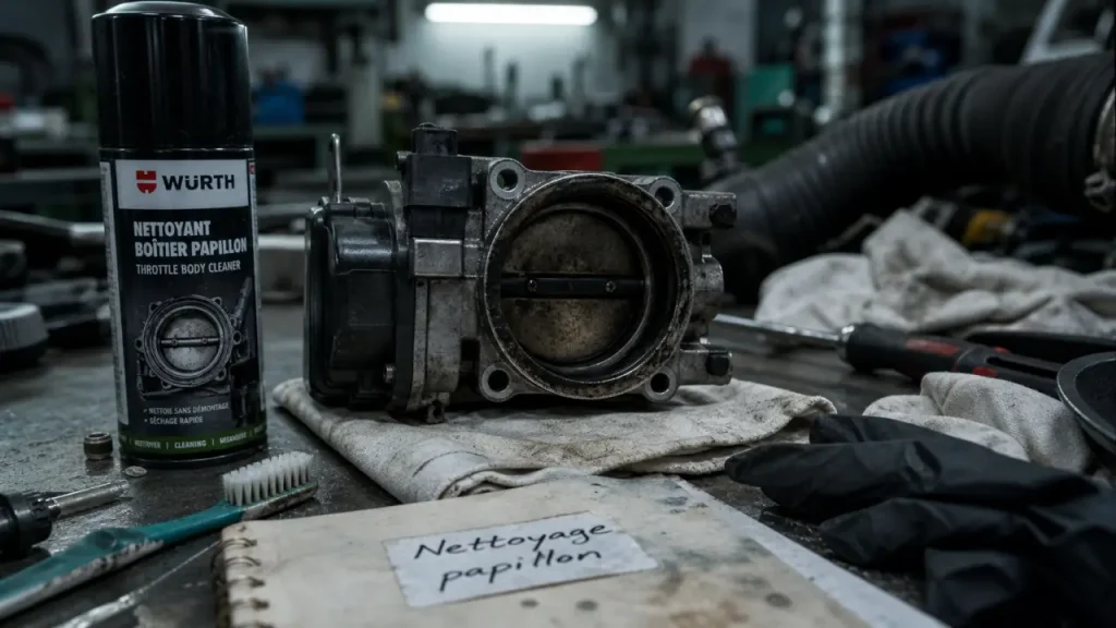 Nettoyer le boîtier papillon sans abîmer capteurs et plastiques : le mauvais produit à éviter