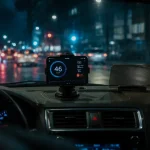 Speed meter for car : speedomètre GPS sur tableau de bord (km/h).