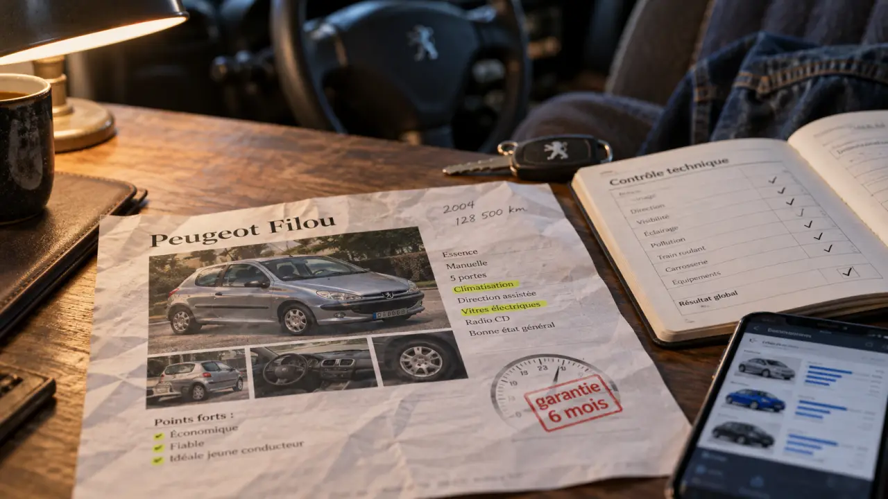 Achat voiture filou : garantie 6 mois, contrôle avant achat