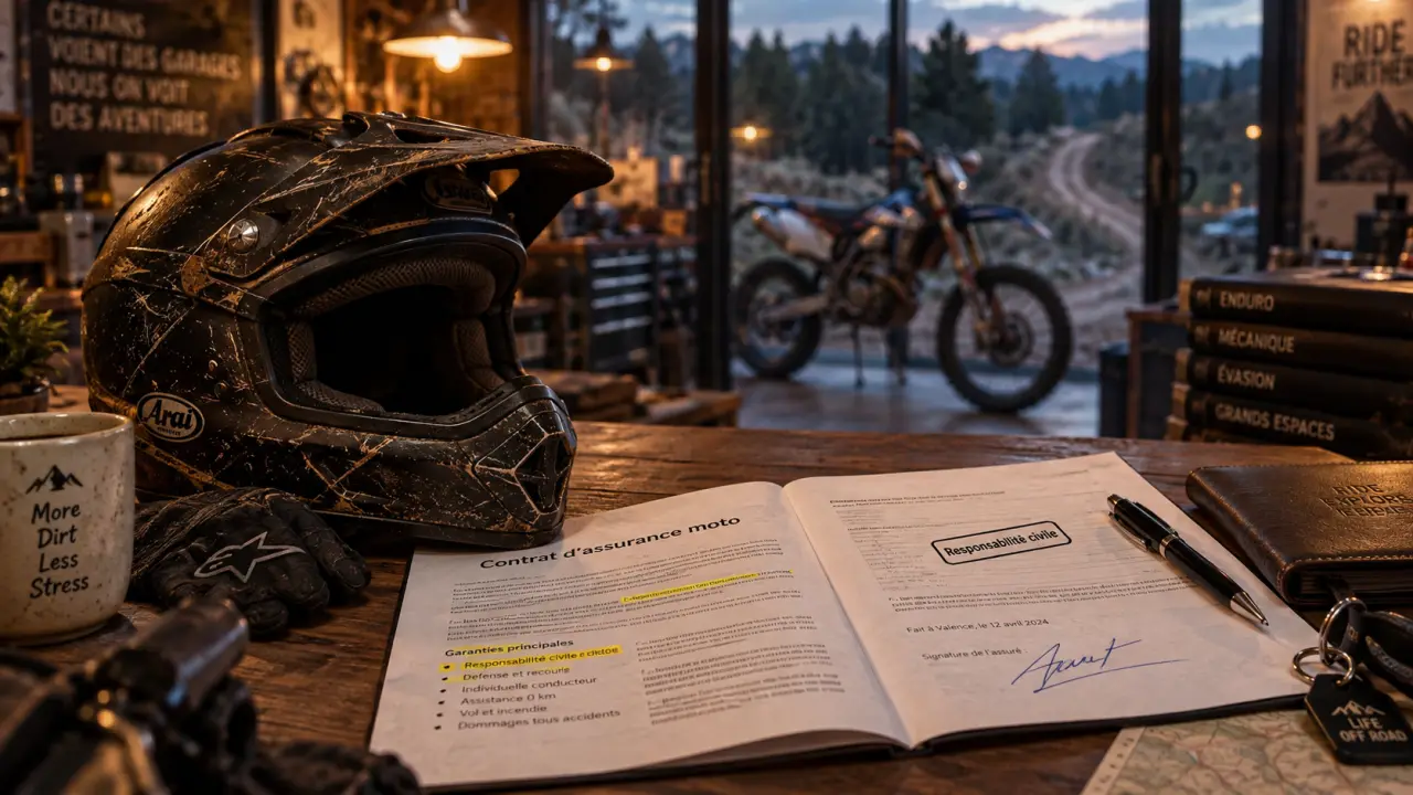 Assurance enduro moto : contrat pour terrain et homologation