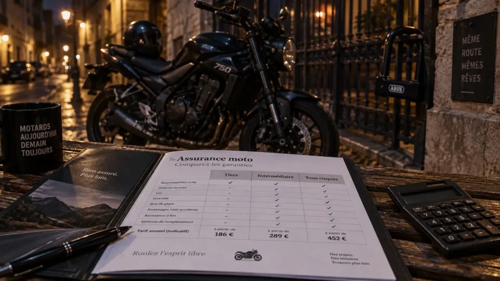Assurance moto 750 cm3 : choisissez vos garanties selon la valeur et l’usage