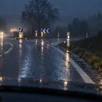 Code de la route les balises : J6 et catadioptres sous la pluie