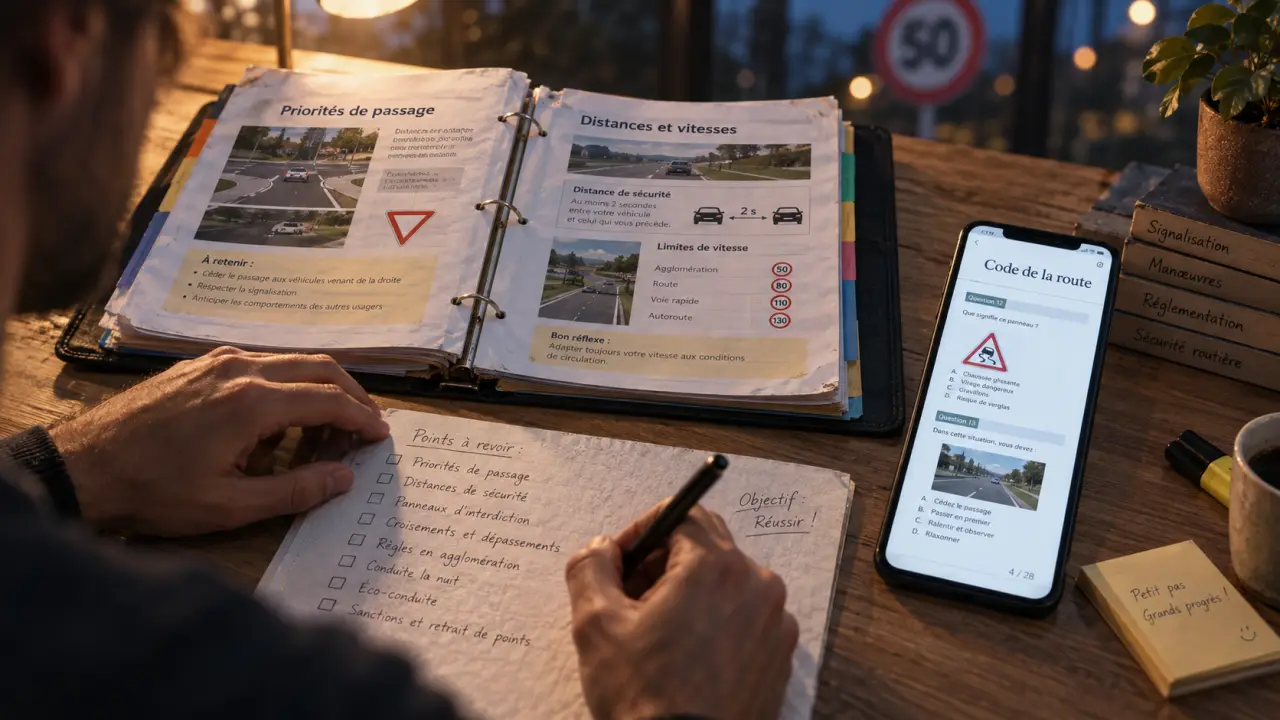 Code de la route pdf pour révision, avec fiches et questions