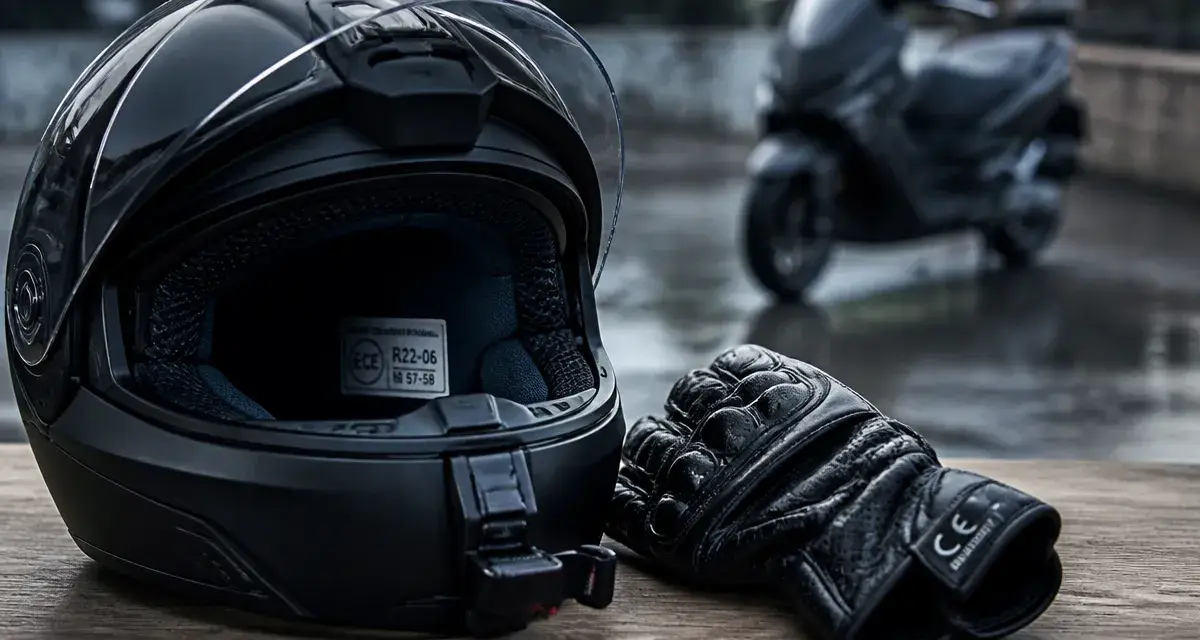 Équipement moto obligatoire : casque ECE et gants CE homologués