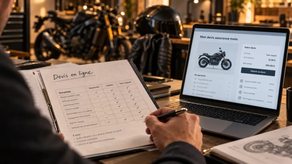 Euro-Assurance moto : quatre formules à comparer au-delà du prix