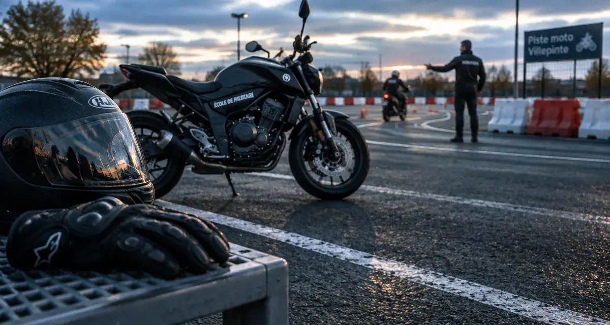 piste moto french permis Villepinte parking P2