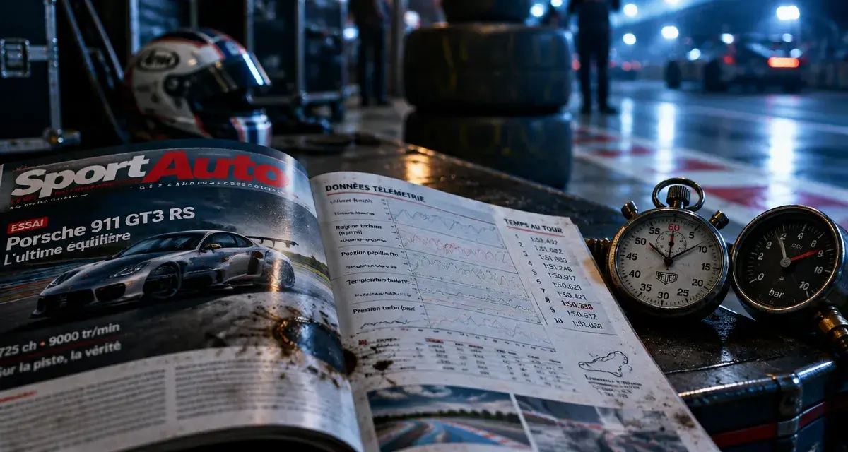 Sport auto magazine : essai sur circuit avec télémétrie et chronomètre